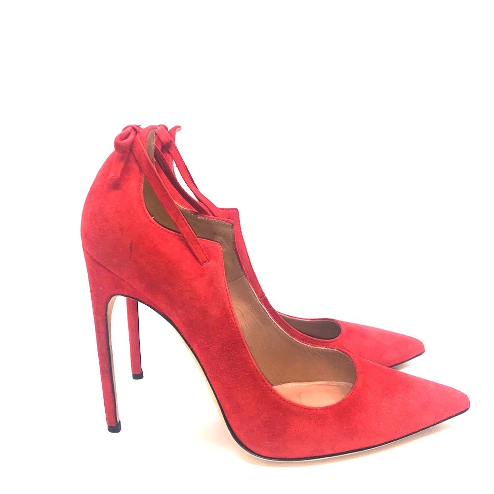 Red Suede Veruscka Pump